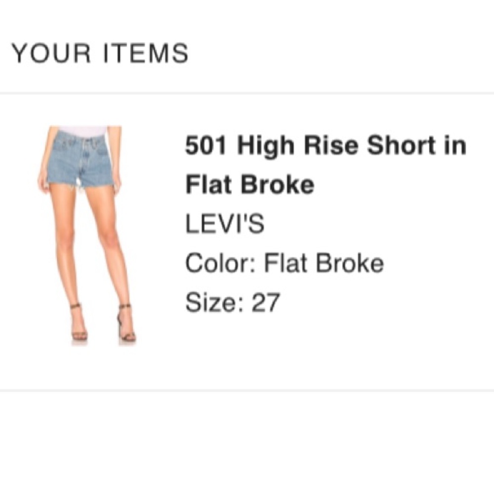 501 high rise short in flat broke